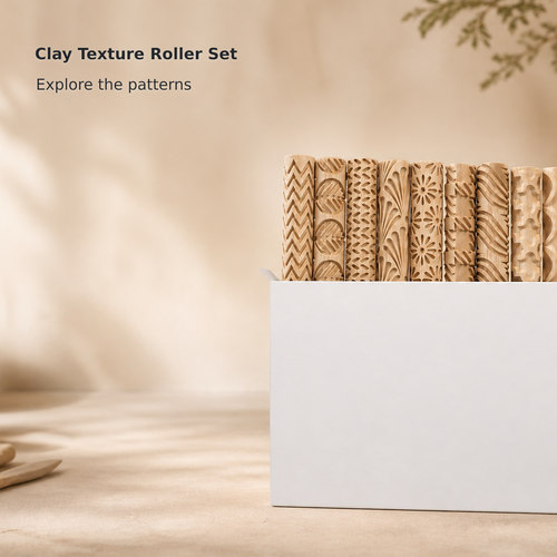 10-Piece Clay Texture Roller Set