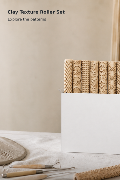 10-Piece Clay Texture Roller Set
