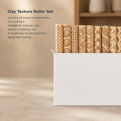 10-Piece Clay Texture Roller Set